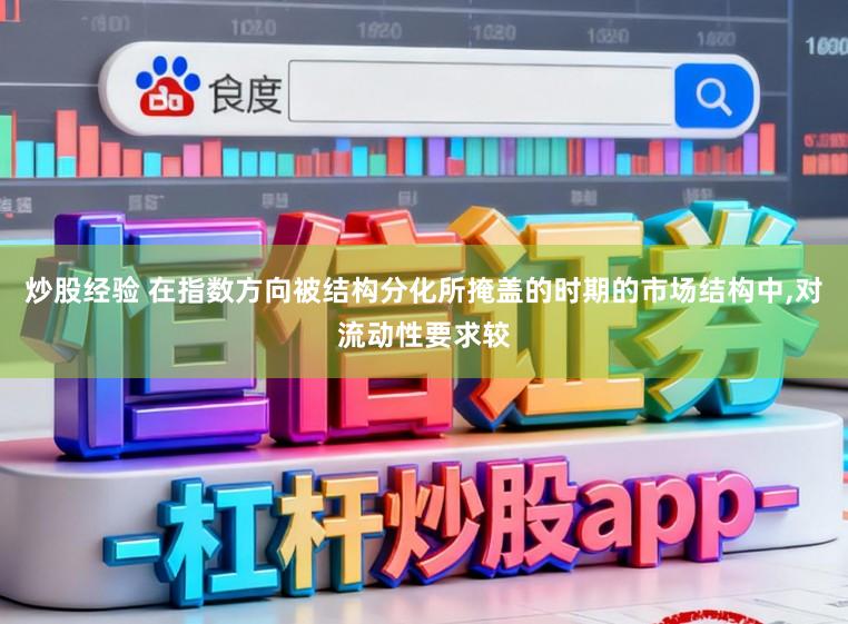 炒股经验 在指数方向被结构分化所掩盖的时期的市场结构中,对流动性要求较